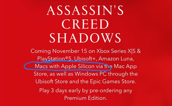 Apple gets a genuine AAA game to release day-and-date with PC and consoles