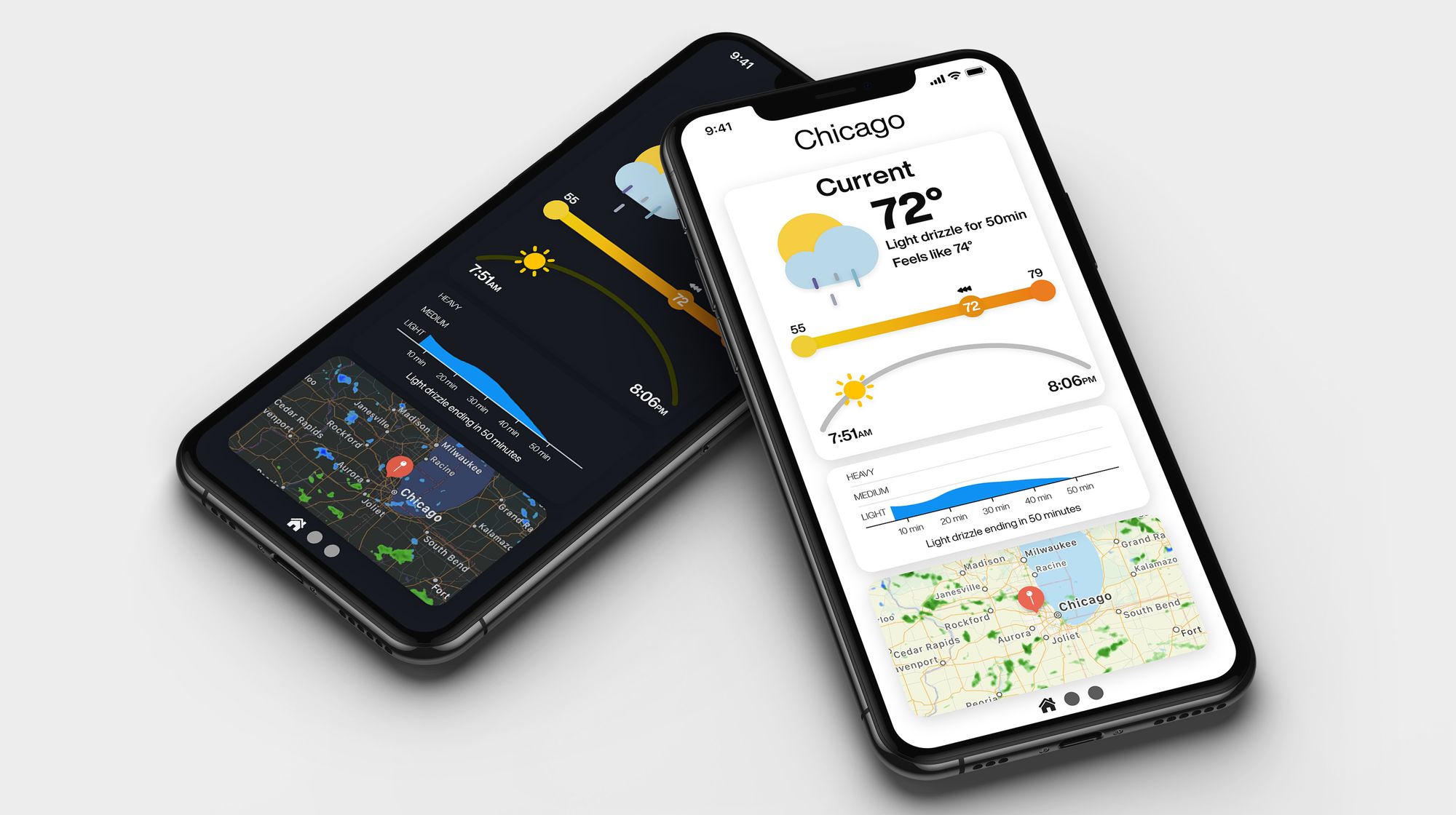 Quick Apple Weather + Dark Sky Mockup