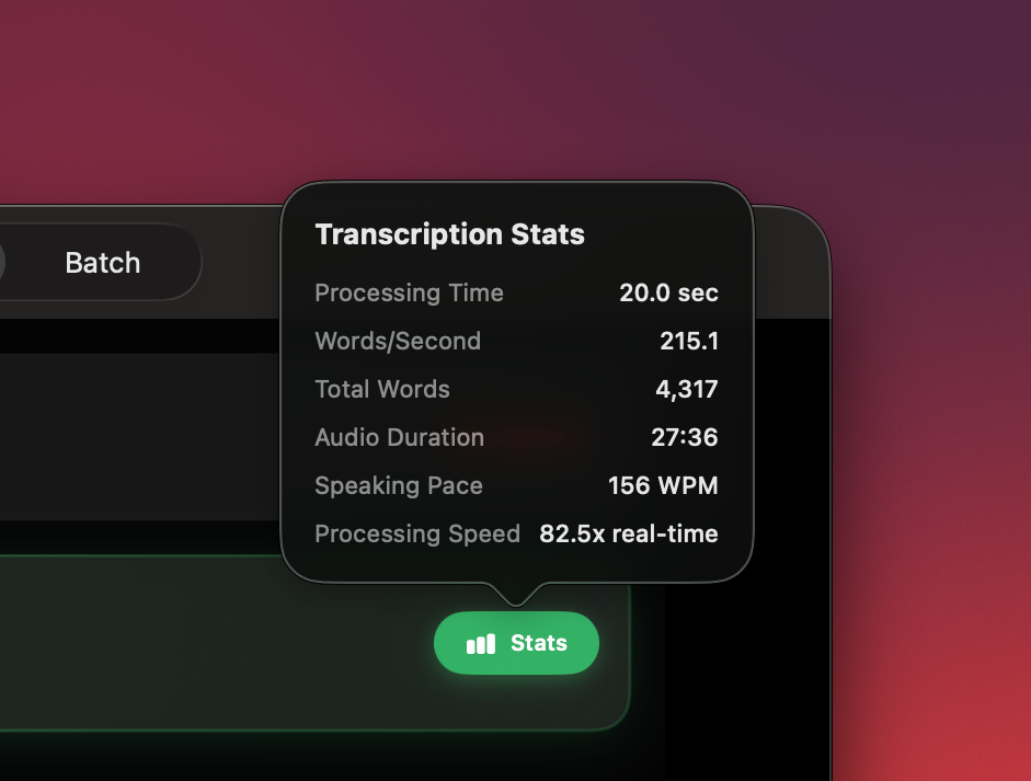 Quick Subtitles 1.6 (benchmark history, more stats, and more)