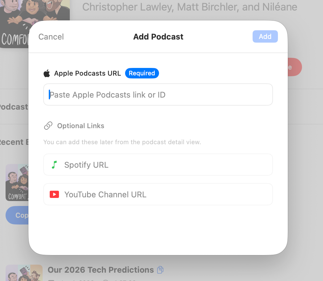 Micro app 3 - Podcast Dashboard