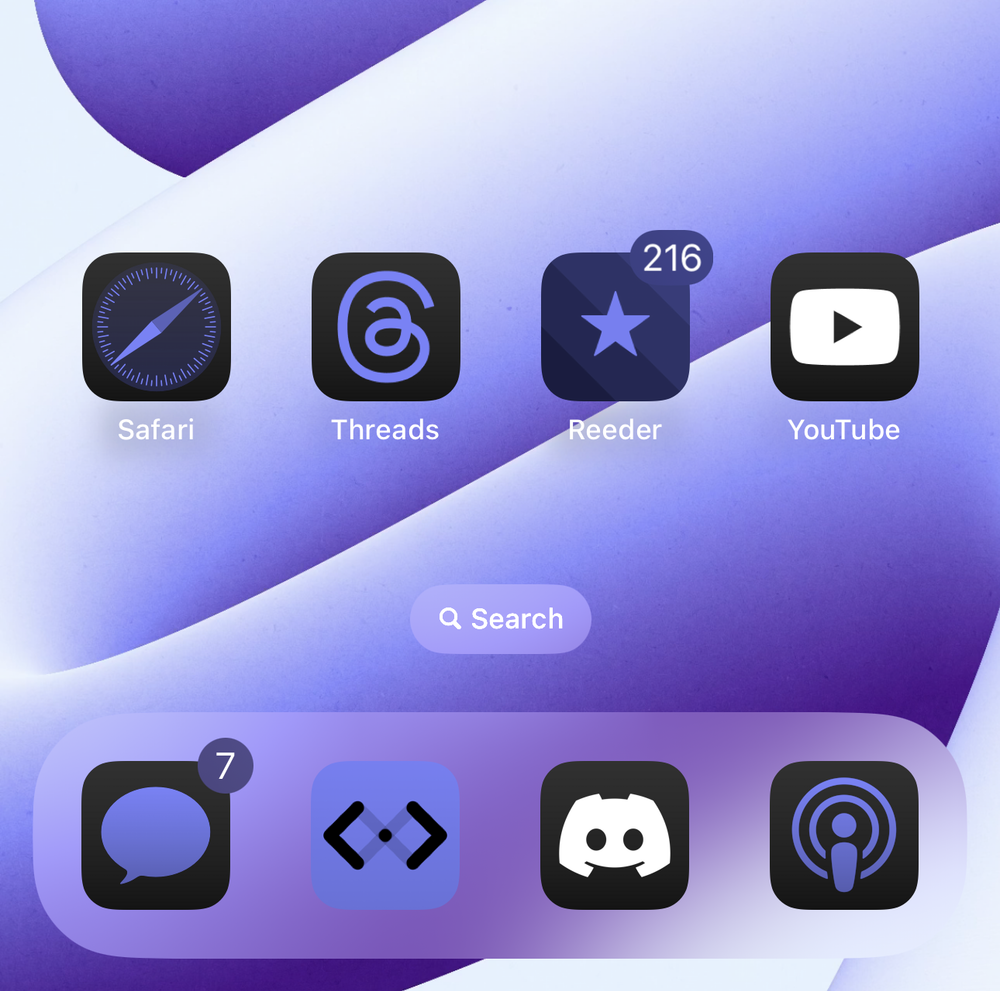 The compromise of how Android and iOS 18 do themed icons