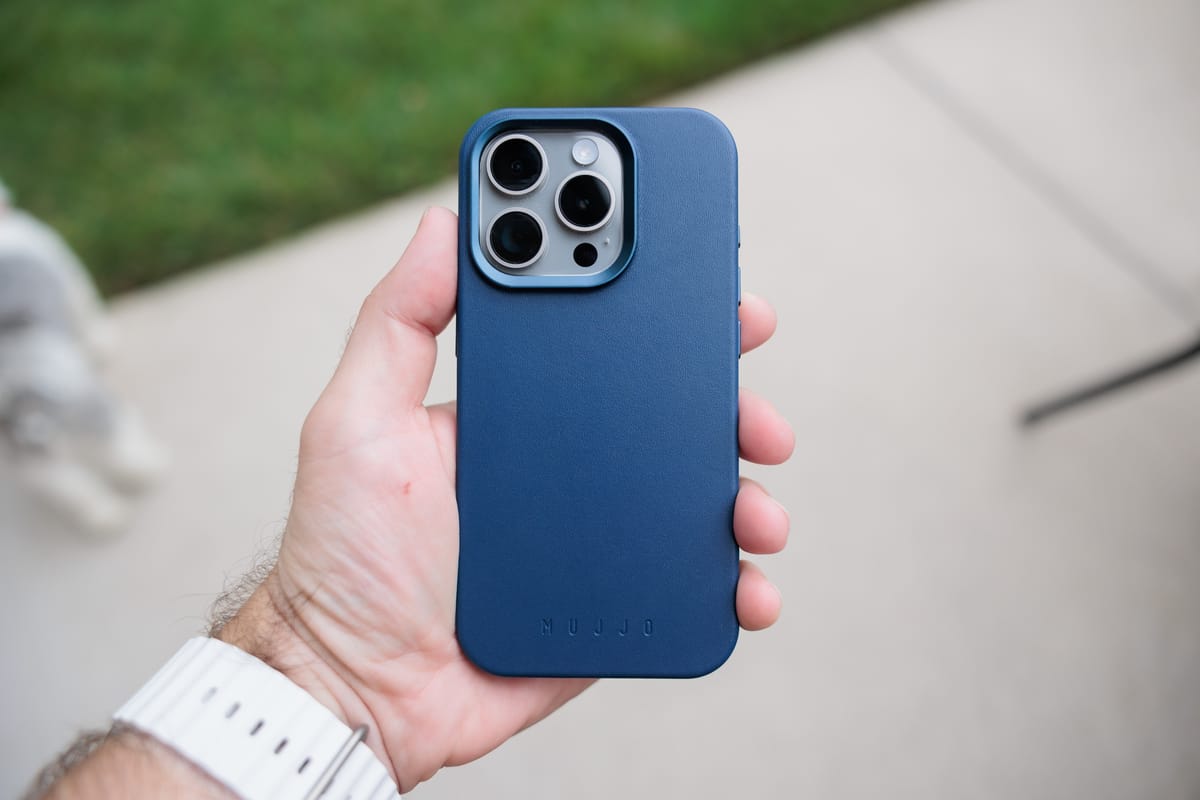 mujjo leather case iphone 15 pro review