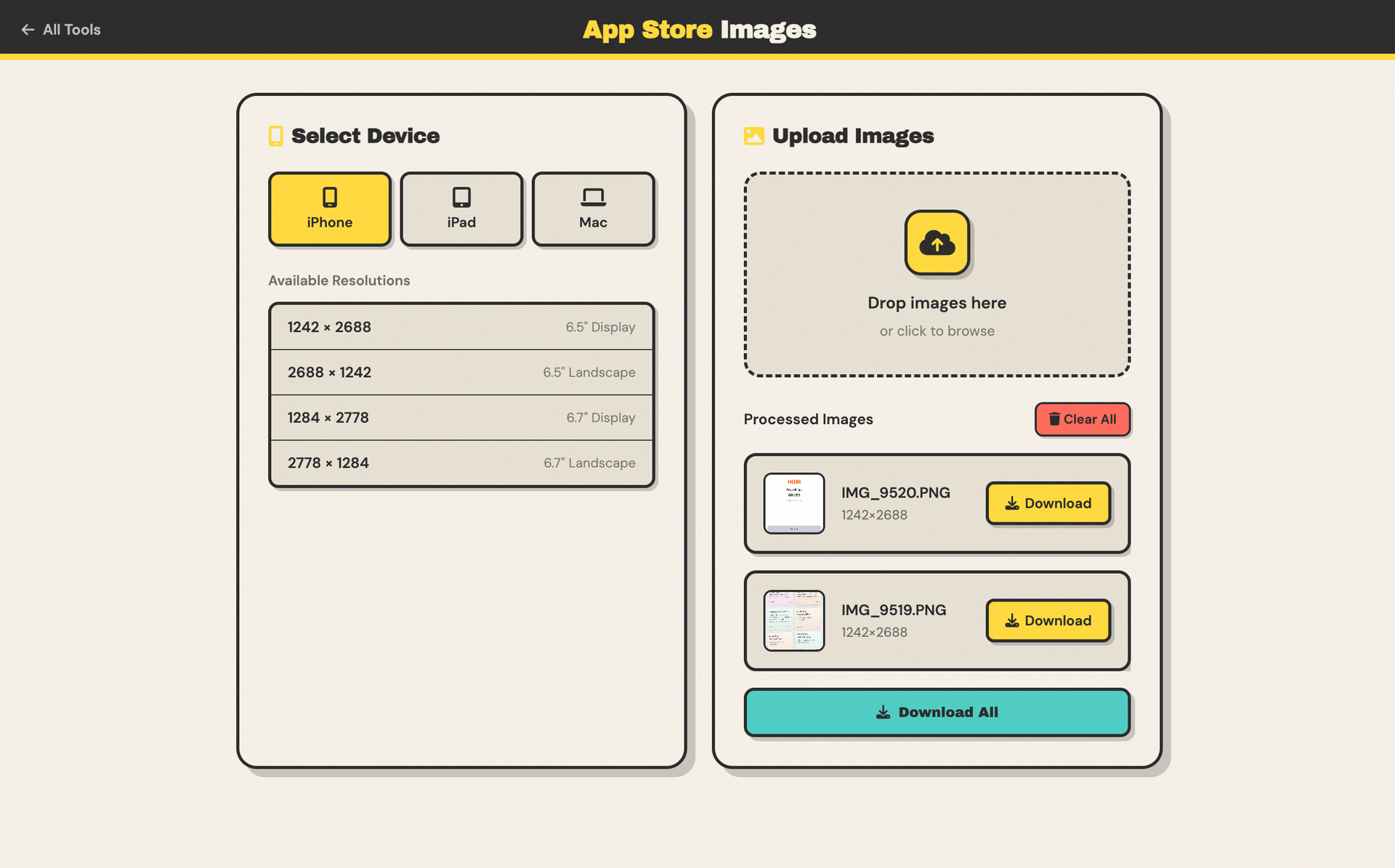 Micro app 4: App Store Images