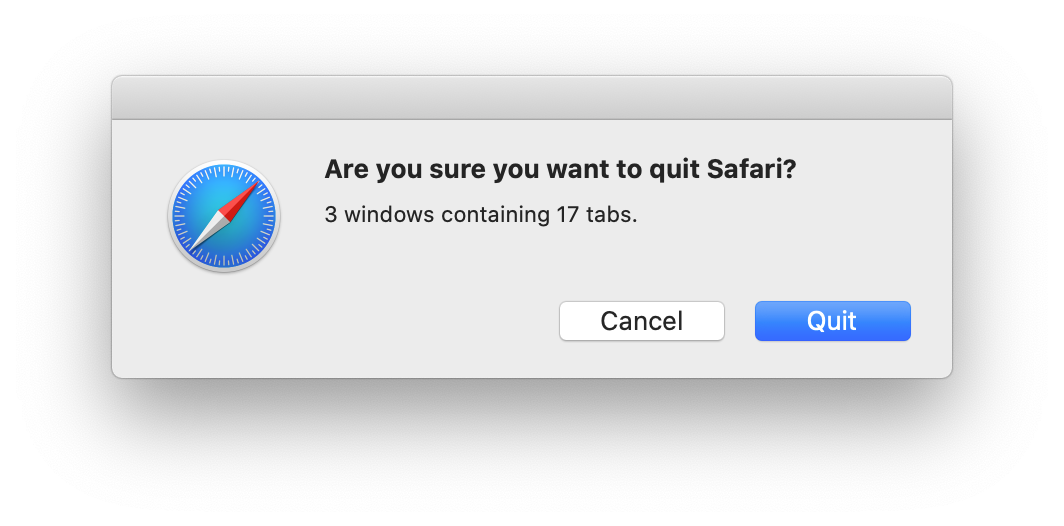 Adding a Safari Quit Confirmation with Keyboard Maestro