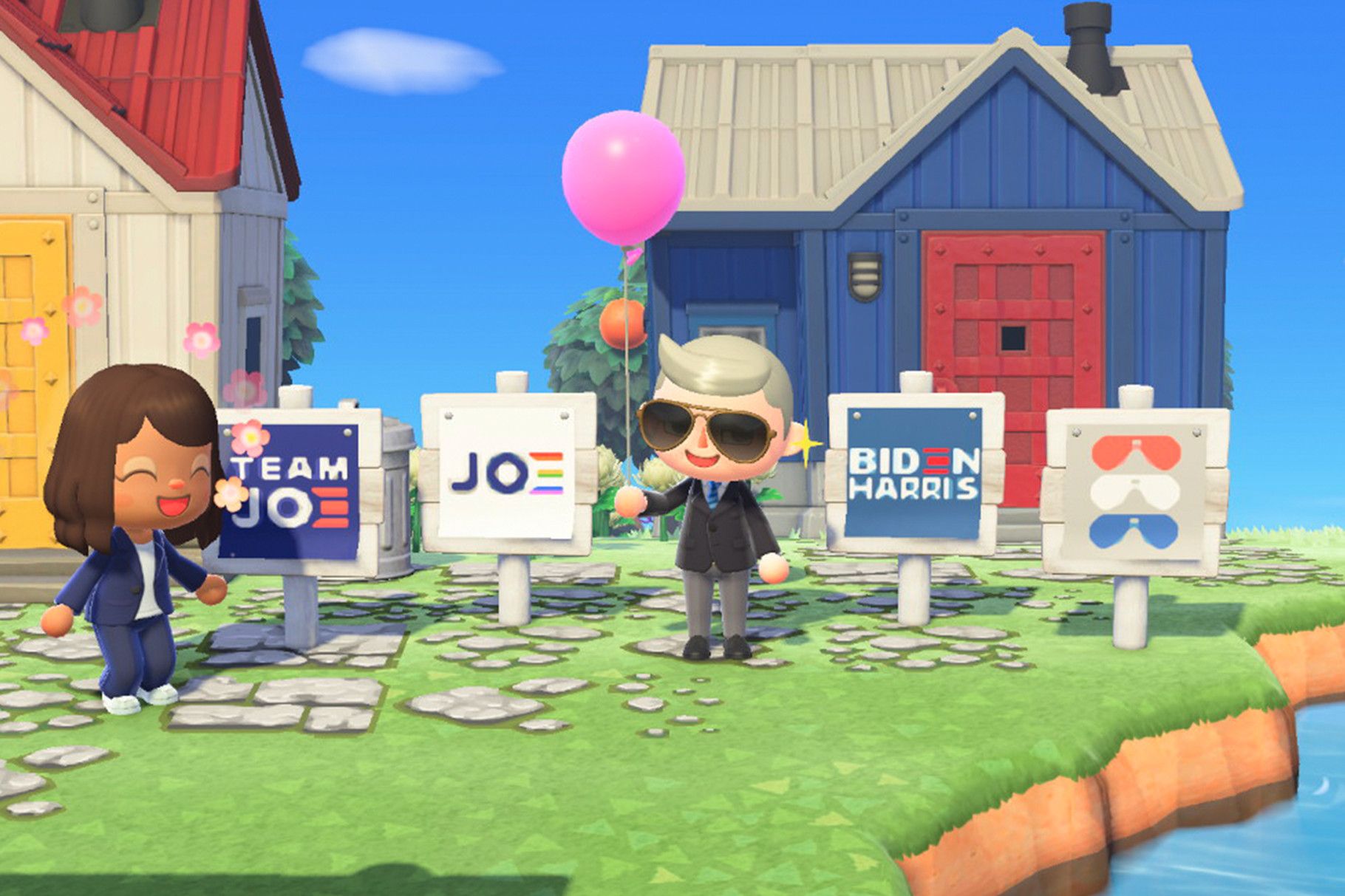 Get Your Biden/Harris Yard Signs in Animal Crossing