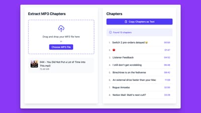Say hello to Quick Chapters