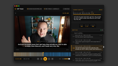 Micro app 6: SRT Tester